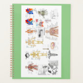 Menselijke anatomiekaarten planner (Voorkant)