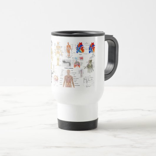 Menselijke anatomiekaarten reisbeker (Voorkant rechts)