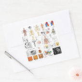 Menselijke anatomiekaarten vierkante sticker (Envelop)