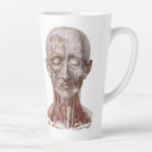 menselijke anatomiewetenschap, hoofd Throat Nose Latte Mok (Rechts)