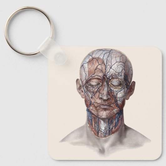  menselijke anatomiewetenschap, hoofd Throat Nose Sleutelhanger (Voorkant)