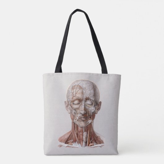  menselijke anatomiewetenschap, hoofd Throat Nose Tote Bag (Achterkant)