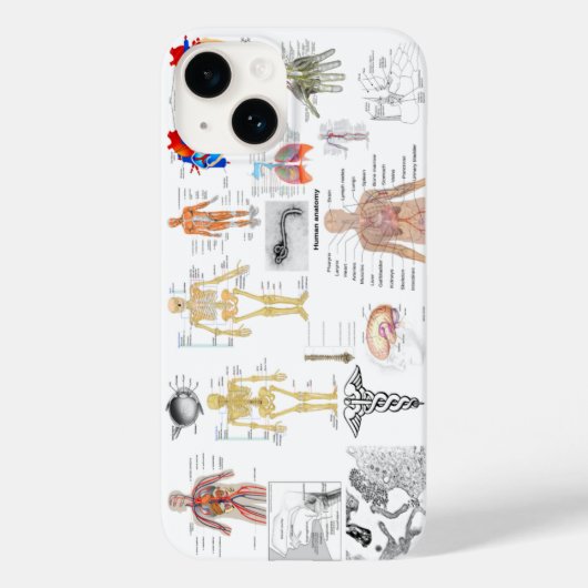 Menselijke anatomische medische kaart Case-Mate iPhone case (Achterkant)
