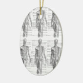 Menselijke anatomische medische kaart keramisch ornament (Links)
