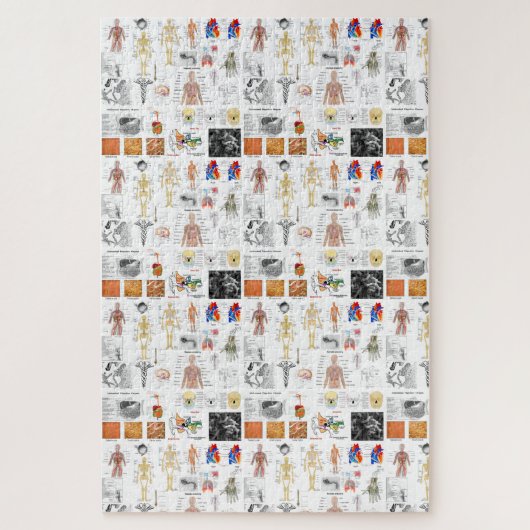 Menselijke anatomische medische kaart legpuzzel (Verticaal)