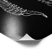 Menselijke anatomische ruggengraat, zwart-wit foto afdruk (Hoek)