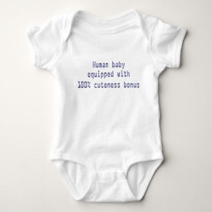 Menselijke baby met 100% couteness bonus romper