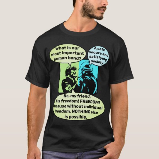 Menselijke band (donker) t-shirt (Voorkant)
