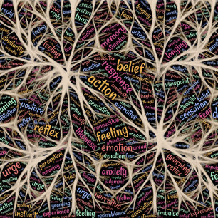 Menselijke beleving Inspirerend Word Art Kussen