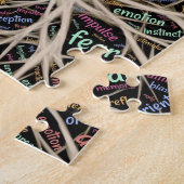 Menselijke beleving Inspirerend Word Art Legpuzzel (Zijkant)