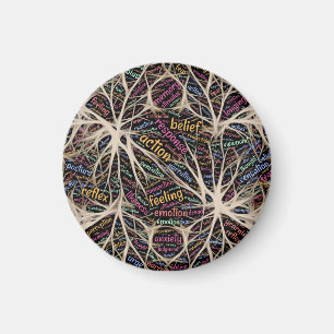 Menselijke beleving Inspirerend Word Art Magneet