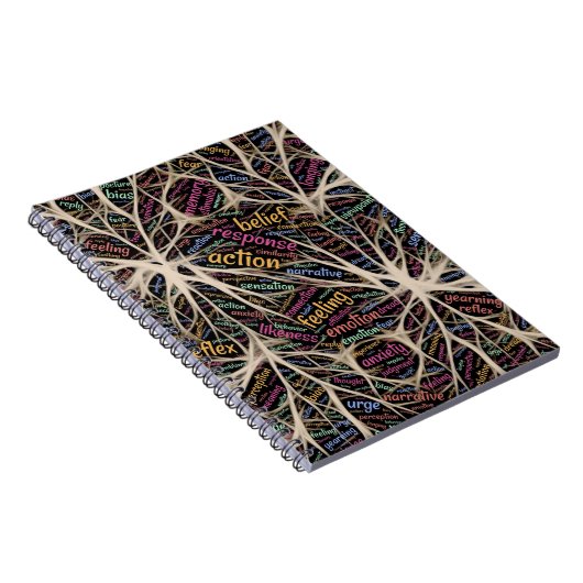 Menselijke beleving Inspirerend Word Art Notitieboek (Rechterzijde)