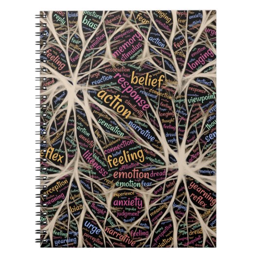 Menselijke beleving Inspirerend Word Art Notitieboek (Voorkant)