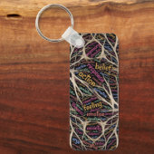 Menselijke beleving Inspirerend Word Art Sleutelhanger (Voorkant)
