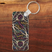 Menselijke beleving Inspirerend Word Art Sleutelhanger (Achterkant)