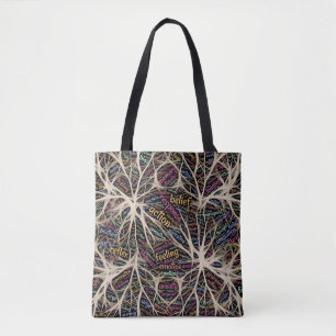 Menselijke beleving Inspirerend Word Art Tote Bag