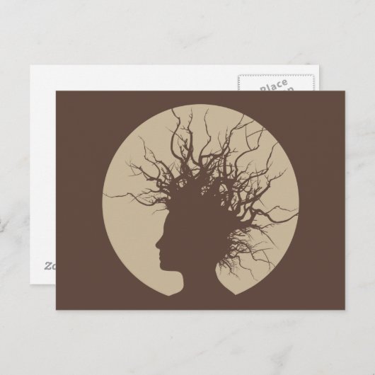 Menselijke boom briefkaart (Voorkant / Achterkant)