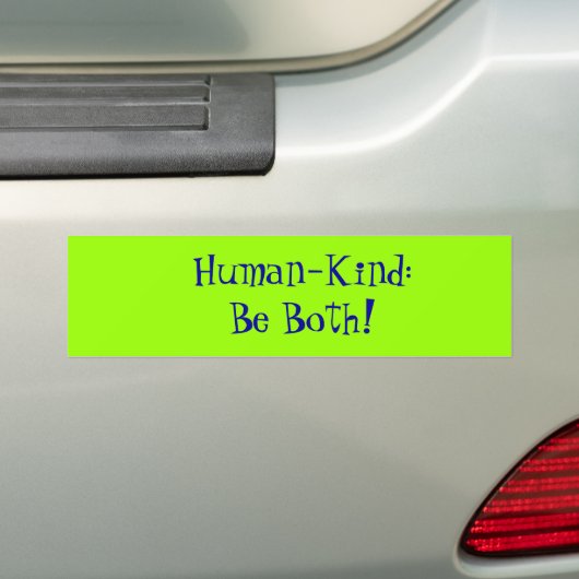 Menselijke Bumpersticker (Op auto)