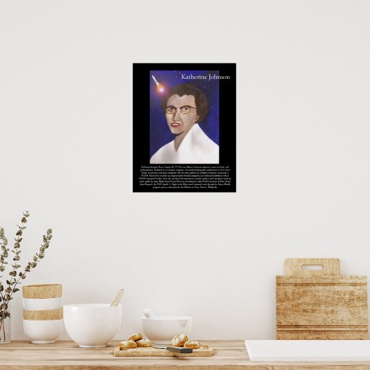 Menselijke computer: Katherine Johnson Poster (Keuken)