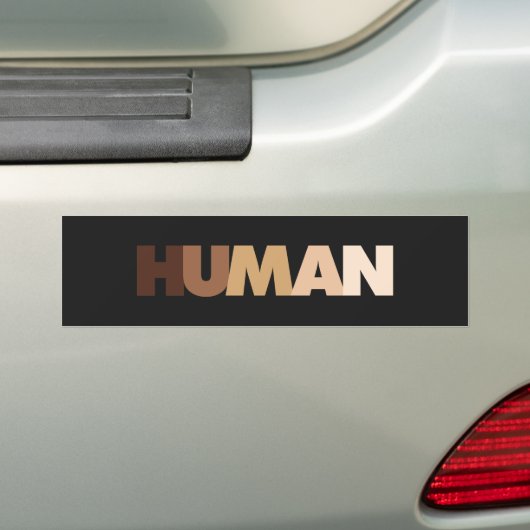 Menselijke diversiteit bumpersticker (Op auto)