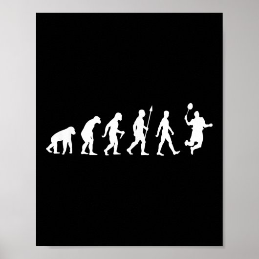 Menselijke evolutie, Badminton Player versie Poster (Voorkant)