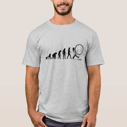 Menselijke evolutie: Band Player T-Shirt (Voorkant)