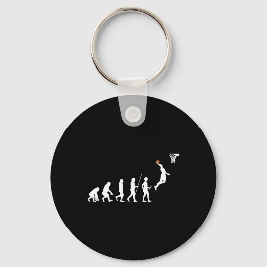 Menselijke evolutie Basketball Sleutelhanger (Voorkant)