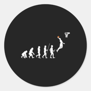 Menselijke evolutie Bysketbyll Ronde Sticker