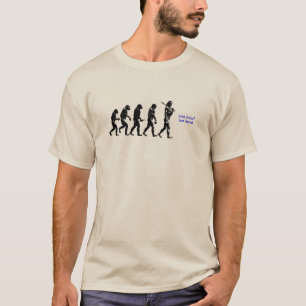 menselijke evolutie in de humor: fout 404 t-shirt