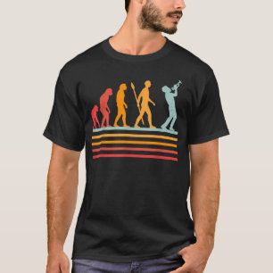Menselijke evolutie op trompet spelen t-shirt