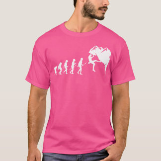 Menselijke evolutie rotsklimmen Boulderen Berg T-shirt