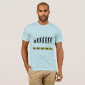 Menselijke evolutie silhouetten t-shirt (Voorkant volledig)