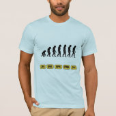 Menselijke evolutie silhouetten t-shirt (Voorkant)