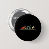 Menselijke evolutie tot een computernerd Funny Gra Ronde Button 5,7 Cm (Voorkant /achterkant)