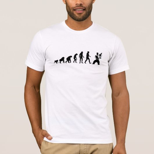 Menselijke evolutie: Violinist Modern T-shirt (Voorkant)