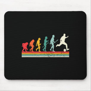 Menselijke evolutie voetbal sport vintage foo  muismat