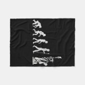 Menselijke evolutie Vrijheidsbeeld weerstaat haat Fleece Deken (Voorkant (Horizontaal))