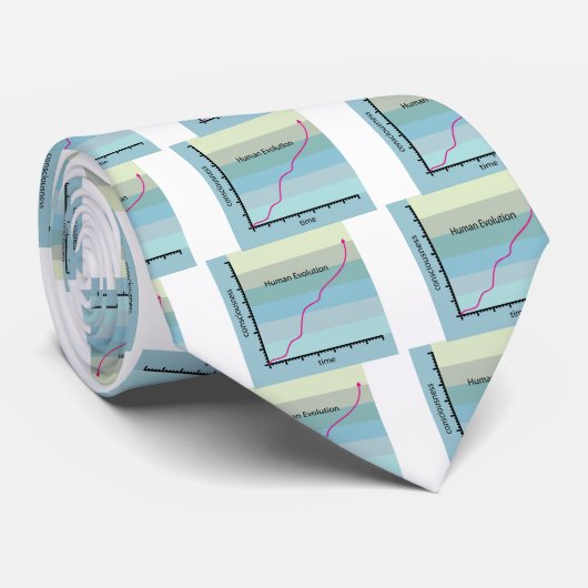 Menselijke evolutiegrafiek vector stropdas (Opgerold)