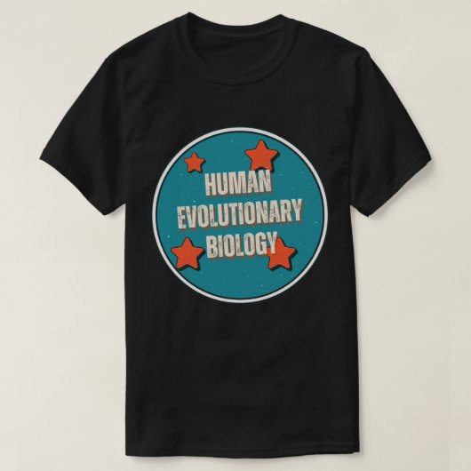 Menselijke evolutionaire biologie t-shirt (Design voorkant)