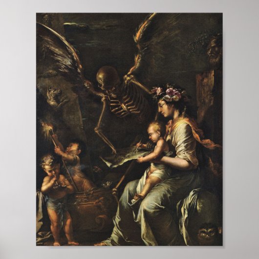 Menselijke fraude - Salvator Rosa 1656 Poster (Voorkant)