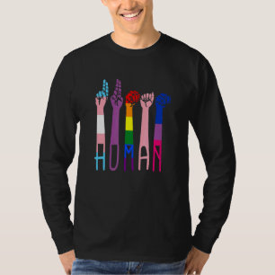 Menselijke gebarentaal ASL Hand Talking Trans Gay  T-shirt