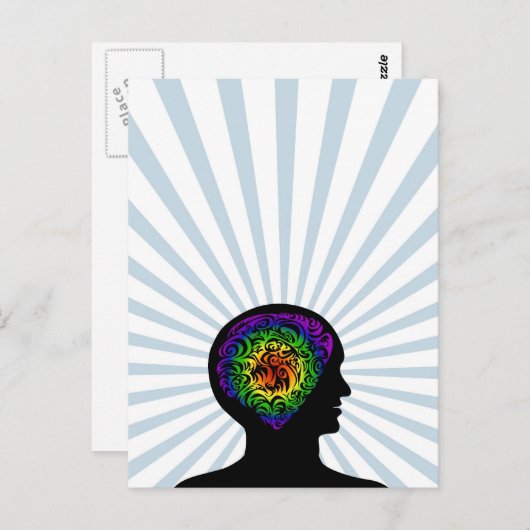 menselijke geest briefkaart (Voorkant / Achterkant)