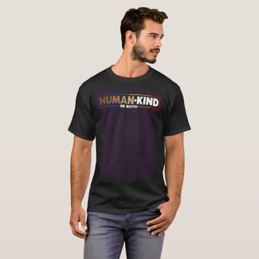 Menselijke geest zowel LGBTQ als Ally Pride Rainbo T-shirt (Voorkant volledig)
