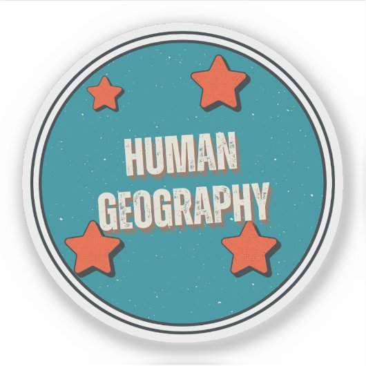 Menselijke Geografie Sticker (Voorkant)
