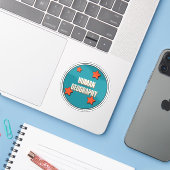 Menselijke Geografie Sticker (Laptop met iPhone)