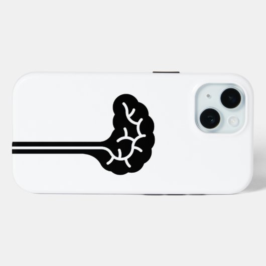 Menselijke Hersenen Pictogram iPhone 15 Hoesje (Achterkant (horizontaal))