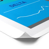 Menselijke hersengolven op jaardiagram Regelboog Poster (Hoek)