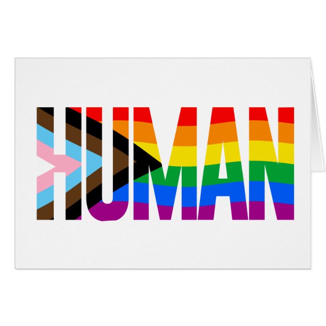 Menselijke Inclusiviteit Pride Vlag (Voorkant Horizontaal)