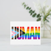 Menselijke Inclusiviteit Pride Vlag Briefkaart (Staand voorkant)