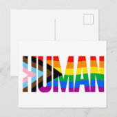 Menselijke Inclusiviteit Pride Vlag Briefkaart (Voorkant / Achterkant)